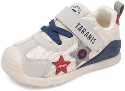 TARANIS Baby Toddlers Boy's Girl's Breathable Fashion Sneakers Casual Trainers Toddler First Walking Shoes Baby Gift Gray Blue