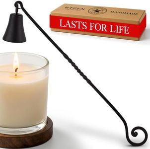 RTZEN Antique Bell Candle Snuffer, Unique Handcrafted Farmhouse Home Decor