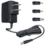 12V 0.5A 6W 6ft Power Supply Adapter, AC DC Switching Adapter (Input 100-240V, Output 12Volt 0.5Amp 500mA), 5.5x2.1mm Wall Mount Transformer Charger Plug with 2 Interchangeable Adapter Jacks, ETL