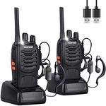 Nineaccy walkie talkie 2 way radio long range,16 Channel Portable walkie talky adult,rechargeable walkie talkies long distance Handheld Transceiver with LED light and earpiece