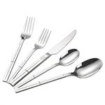 EudokkyNA 60 Pieces Flatware Set for 12, Stainless Steel Cutlery Set