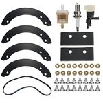 06720-V10-030 Snowblowers Rubber Paddle Auger Kit Replaces 72427-V10-020 72428-V10-020 72443-V10-020 6813166 5536 73-048 with 22431-V10-013 Belt and Hardware Kit for Honda HS520 HS720 Snow Blowers