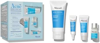 Murad Acne 911 Derm Visit Kit - Travel Ready Acne Fighting Trial Kit - Acne Sulfur Mask 0.33Fl Oz, Clarifying Cleanser 2.0Fl Oz, Acne Spot Treatment 0.25Fl Oz, Deep Relief Acne Treatment 0.17Fl Oz