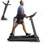 CIIHI Walking Treadmill for Senior - Senior Treadmill with Long Handrails - Foldable Treadmill for Home with 300 lbs Capacity - Recovery Fitness Exercise Machine for Elder with Heart Rate Monitor