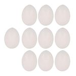 RDEXP 10x Artificial Solid Plastic Dummy Fake Eggs for Breeding Hatching White 36x26mm