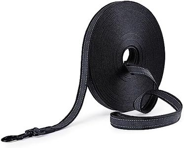 Toozey Longe pour Chien Petits à Grands et Moyens avec Caoutchoucs Antidérapants et Bandes Réfléchissantes, 5m 10m 15m 20m Laisse de Longue Dressage en Nylon Douce et Résistante, 20m x 2,5cm