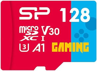 Silicon Power 128GB Gaming microSDXC Card with Adapter, Optimized for 4K Video Game Compatible with Nintendo-Switch, Class 10 U3 V30 A1 Micro SD MicroSD, Superior Gaming Series