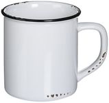 Abbott Collection Home 27-Enamel/Mug WHT Enamel Look Mug, White