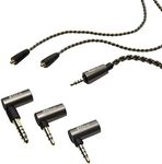 MEE audio CMB-BAL-Set Universal MMCX 2.5mm Balanced Audio Cable with 3.5mm Balanced, 4.4mm Balanced, and 3.5mm Stereo Adapter Set for Astell&Kern, FiiO, Sony, HiFiMan, and Other Balanced Sources