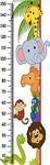 WENS Animal's Fun Height Chart Wall Decal/Growth Chart-Vinyl, Multicolour (WHC-2033)