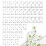 BSGZCM 100 pcs Climbing Plant Clips, Plant Clips for Climbing Plants, Vines Fixture Wall Hook for Gardening Plant Support Fixture Self-Adhesive Plant Supports for Indoor Plants and Climbing Plants