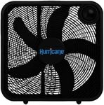 Hurricane Classic Floor Mount Box Fan w/ 3 Quiet Speeds, Black, 20" - Corded Portable Electric Air Cooling Unit w/ Powerful 2400 CFM Airflow for Home, Garage, Office, Bedroom & Basement