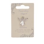 Guardian Angel womens gift Guardian Angel Brooch for Grandma Angel Pin Badge with Rhinestone Women Guardian Angel Pins Gi, Silver, One Size UK