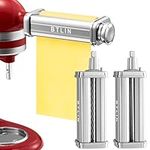 BTLIN Pasta Maker Attachments for All KitchenAid Stand Mixer, Including Pasta Sheet Roller, Spaghetti Cutter, Fettuccine Cutter, 3 Piece