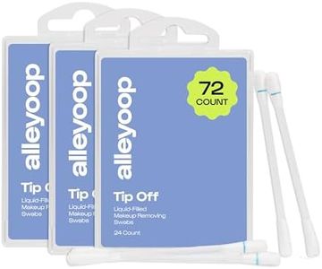 Alleyoop Cotton Swabs for Makeup, Tip Off Liquid-Filled Makeup Removing Swabs (24 Count, 3 Pack) - Easy-To-Use & Space Saving Makeup Remover - Disposable Cotton Tips for Eye, Lip, Eyebrow, & Eyeshadow