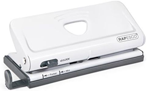 Rapesco Adjustable 6-Hole Organizer/Diary Punch, White (1321)