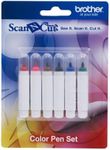 Brother ScanNCut Pen Set CAPEN1, 6-Piece Color Permanent Ink Pens for Drawing and Writing, Includes Red, Pink, Brown, Black, Blue and Green