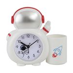 Asera Astronaut Space Alarm Table Clock with Pen/Pencil Stand for Kids Birthday Return Gifts