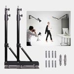 GSKAIWEN 2-Pack Triangle Wall Mounting Boom Arm, for Photography Studio Video Ring Light, Softbox, Photography Strobe Light, Monolight, Umbrella, Reflector, Spotlights, Max Length 53.54inch/136cm