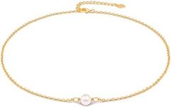 Single Cultured Pearl Choker 18K Go