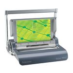 Binding Machine for Office - Fellowes Quasar 15 Sheet Punching Capacity, 130 Sheet Manual Wire Binder Machine with Starter Kit 20 Comb Bindings - Ideal for Office Use - Silver