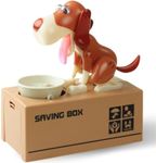 My Dog Piggy Bank - World's Cutest Doggy Coin Money Box, Animated Battery Operated Robotic Hungry Puppy Toy Savings Bank