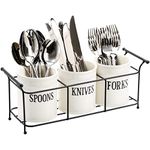 Flatware Set With Ceramic Caddies