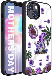 Personalized MOM Gifts Sunflower Gnome Marble Phone Case for iPhone 14 11 12 13 XR 8 Samsung S23 S22 S21 S20 Fe A03S A53 A13 A32 Nana Gigi Mimi Mother Birthday with Kid's Name