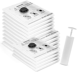 Accenter Bolsas Vacio Ropa Conjunto de 14 piezas Bolsa Vacio Ropa Protege contra el polvo y la humedad Bolsas al Vacio Ropa Ahorra hasta el 80% de espacio