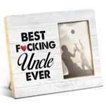 Best Uncle Gifts From Niece Nephew, Thank You Gifts for Uncle, Funny Gift for Uncle, Best Uncle Ever Wood Picture Frame for 4x6 Inches Photo