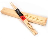 Personalised Custom Drum Sticks + Optional Gift Box - 5A Size | Laser Engraved