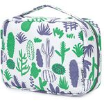 Hanging Travel Toiletry Bag Cosmetic Make up Organizer for Women Waterproof (Green Cactus)