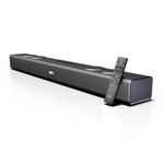 Mivi Fort Q120 Soundbar with 120W Surround Sound, 2.2 Channel soundbar with 2 in-Built subwoofers, Multiple EQ and Input Modes, Remote Accessibility, Bluetooth v5.1, Made in India Sound bar for TV