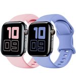 Silicone Strap Compatible with Kids Apple Watch Band, Soft Sport Replacement Bands for iWatch Series 10 9 8 7 6 5 4 3 2 1 SE SE2 38mm 40mm 41mm & 42mm 44mm 45mm 46mm 49mm, Boys Girls Small Wrists.