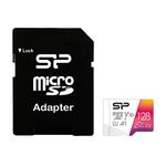 128GB Silicon Power Elite microSDXC CL10 UHS-1 100MB/sec Colorful Memory Card with Adapter