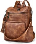 OPAGE Leather Backpack Purse for Wo