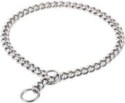 Dog Trust Dog Choke Collars Chain for Small Medium Dogs High Polished with Strong Heavy Duty Chew Proof Adjustable Training Walking Collar with Diamond Cut Chain no.10 Size 18 Inch