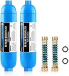 Lifefilter RV Inline Water Filter, NSF Certified, Reduces Chlorine, Bad Taste, Odor, Dedicated for RVs and Marines, 2 Pack Drinking Filter with 2 Flexible Hose Protector