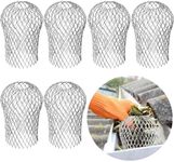 otuiaim Aluminum Alloy Gutter Guards [6-Pack] - Mesh Filter Strainer for Down Pipe Protection, Flexible Gutter Screen Covers Protectors for Downpipes, Moss, Muck, Mud, Balls and Other Debris