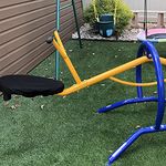 YardJoyliz 2pcs Waterproof Protective Seat Cover for Teeter-Totter Home Seesaw, Black