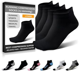 SB SOX Low Cut Athletic Socks – Compression Ankle Socks for Men & Women – 2 Pairs (US, Alpha, Small, Regular, Regular, Solid-Black)