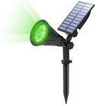 T-SUN LED Solar Spotlights,4 LEDs Waterproof Solar Powered Security Garden Lights,Auto-on at Night/Auto-Off by Day, 180 Angle Adjustable for Patio,Tree,Deck,Outdoor.