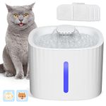 SINZUX Cat Water Fountain, 3L Automatic Electric Flower Style Dispenser With LED Water Level Window, Super Quiet Drinking Fountain with 3 Pieces Replaceable Filter for Cats,Dogs,Multiple Pets