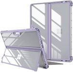 Fintie Hard Case for 13 Inch Microsoft Surface Pro 9 / Pro 9 5G (2022 Release) - Shockproof Folio Rugged Cover with Clear Transparent Back Shell Compatible with Type Cover Keyboard, Lilac Purple