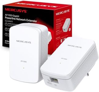Mercusys MP500 KIT AV1000 Gigabit Powerline Adapter Kit, WiFi Extender Speed Up To 1000 Mbps, 300 meters Range, Eliminate WiFi Dead Zones, No Configuration required, Package may vary