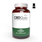 CBD Guru CBD Gummies 10mg 60 Pack - Mixed Fruit Flavour Broad Spectrum CBD Gummy Bears for Sleep & Anxiety Support, 600mg Total CBD