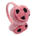 UMANI® Kids Winter Earmuffs Adjustable Soft Plush Fur Ear Warmers for Girls & Boys 5-10 (FOOTBALL, PINK)