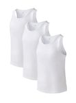 DAVID ARCHY Men's 3 Pack Stretch Cotton Undershirts Soft Comfy T-Shirts