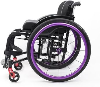 Lightweight Wheel Chair For Adults,Aluminum Alloy Wheelchair,Sports Folding Transport Wheelchair,Self-propelled Manual Wheelchairs,Mobility Aids For Adult,with Handbrakes,Quick Release Rear Wheels(Siz