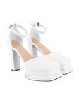 Shoetopia girls Gift White Heeled Sandal - 4 UK (Girls-Gift-White)-EU37